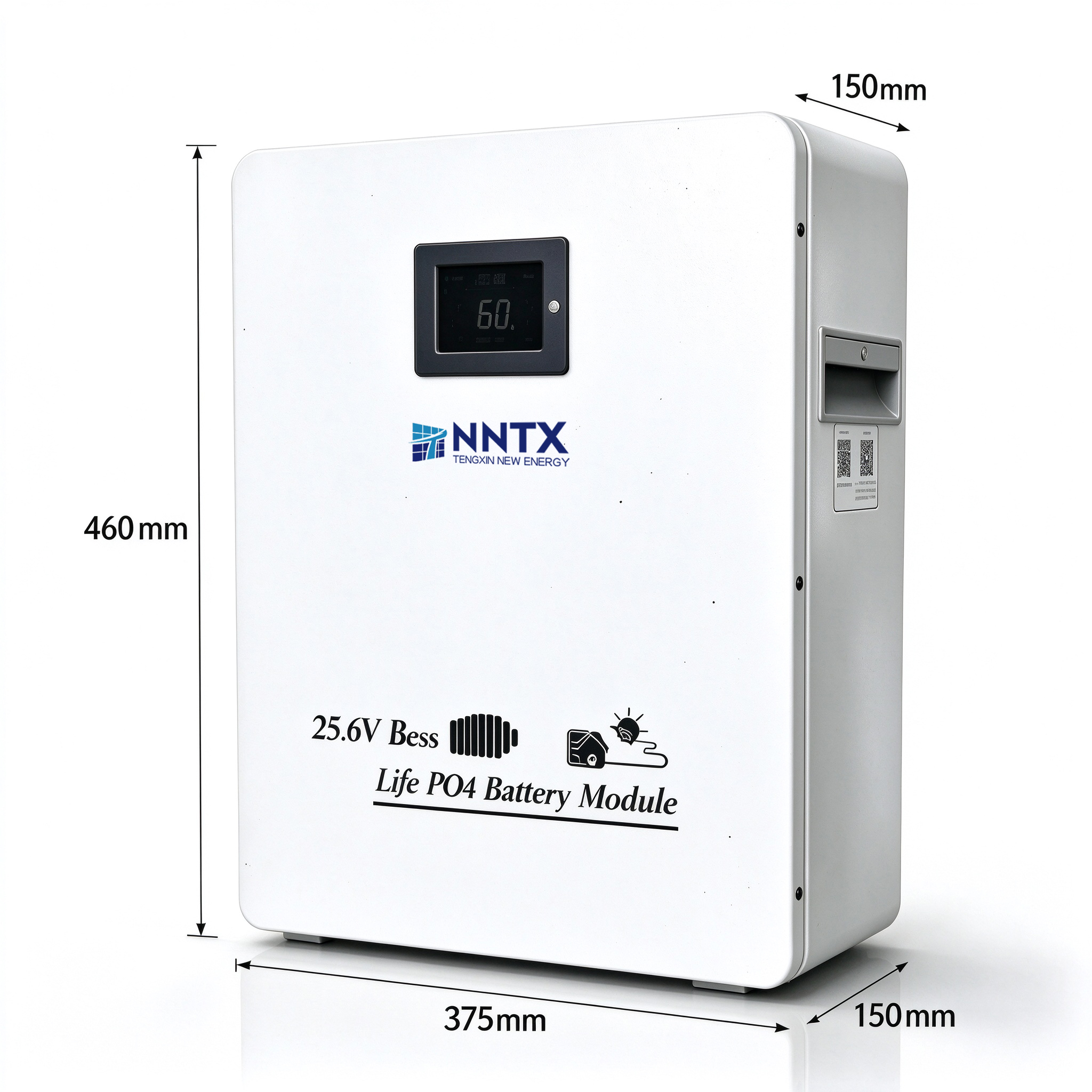 25.6V 2.5kWh Wall-Mounted LiFePO4 Battery | ≥6000 Cycles - TENGXIN ESS
